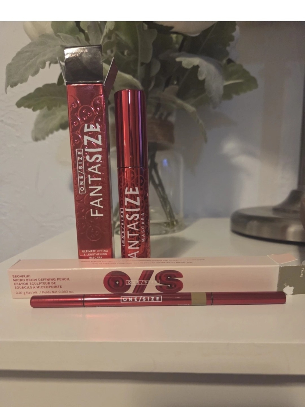 ONE/SIZE Fantasize Mascara & Micro Brow Defining Pencil — Metallic Red